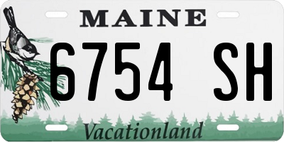 ME license plate 6754SH