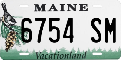 ME license plate 6754SM