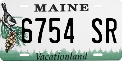 ME license plate 6754SR