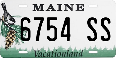 ME license plate 6754SS