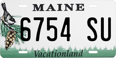ME license plate 6754SU