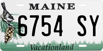 ME license plate 6754SY