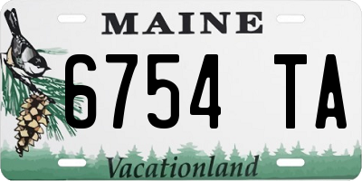 ME license plate 6754TA