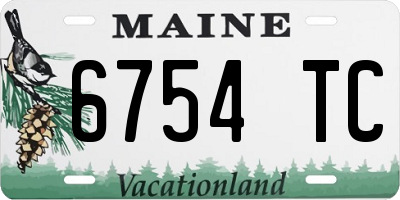 ME license plate 6754TC