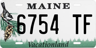 ME license plate 6754TF