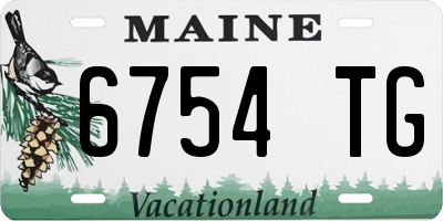ME license plate 6754TG