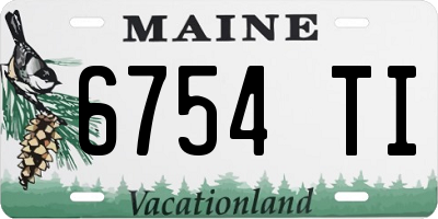 ME license plate 6754TI