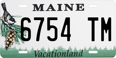 ME license plate 6754TM