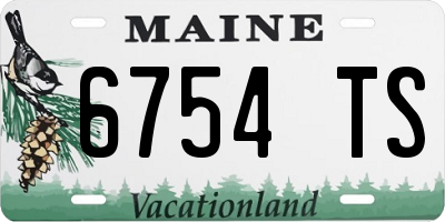 ME license plate 6754TS
