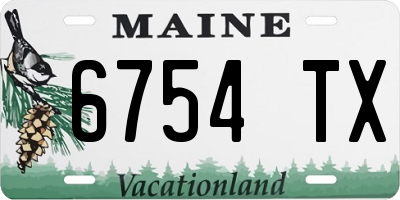 ME license plate 6754TX