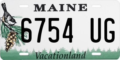 ME license plate 6754UG