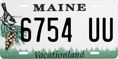 ME license plate 6754UU