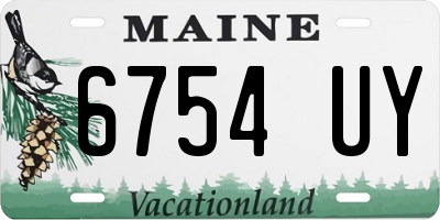 ME license plate 6754UY