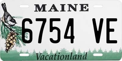 ME license plate 6754VE