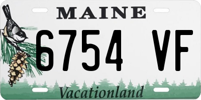 ME license plate 6754VF