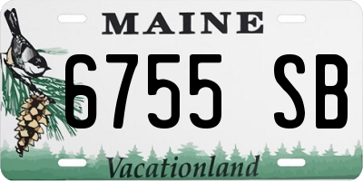 ME license plate 6755SB