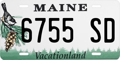 ME license plate 6755SD