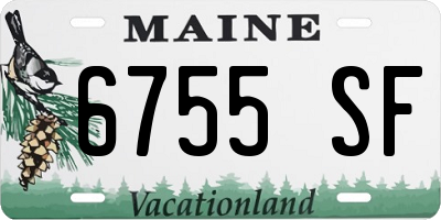 ME license plate 6755SF