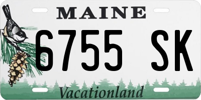 ME license plate 6755SK