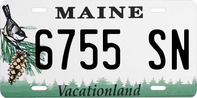 ME license plate 6755SN