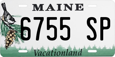 ME license plate 6755SP