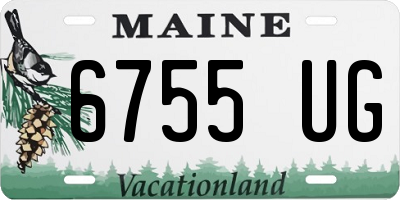 ME license plate 6755UG