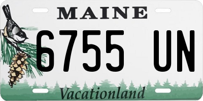 ME license plate 6755UN