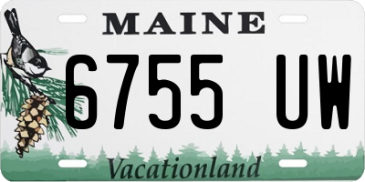 ME license plate 6755UW