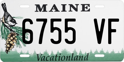 ME license plate 6755VF