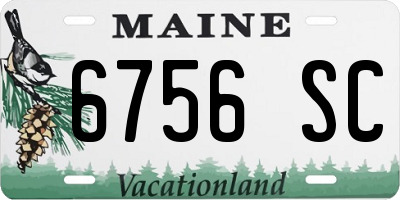 ME license plate 6756SC