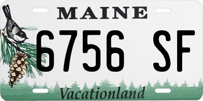 ME license plate 6756SF