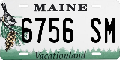 ME license plate 6756SM