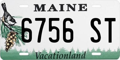 ME license plate 6756ST