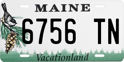 ME license plate 6756TN