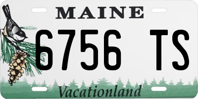 ME license plate 6756TS