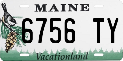 ME license plate 6756TY