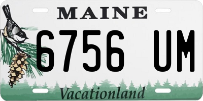 ME license plate 6756UM