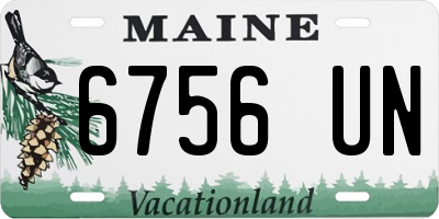 ME license plate 6756UN