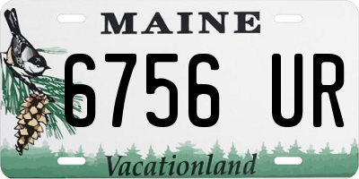 ME license plate 6756UR