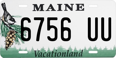 ME license plate 6756UU