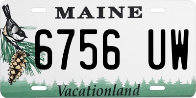 ME license plate 6756UW