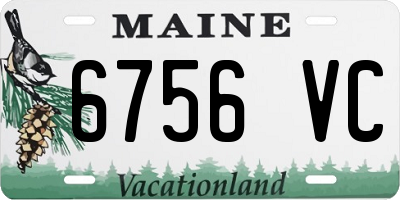 ME license plate 6756VC