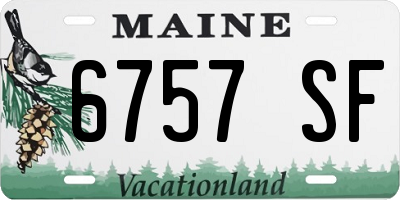 ME license plate 6757SF