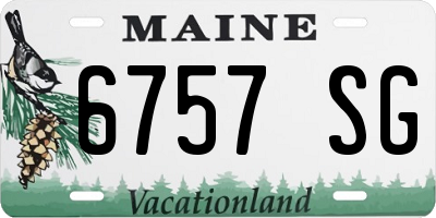 ME license plate 6757SG