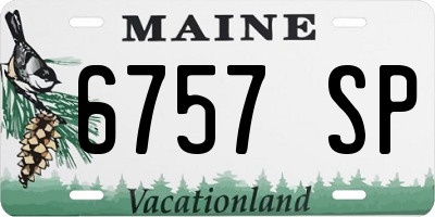 ME license plate 6757SP