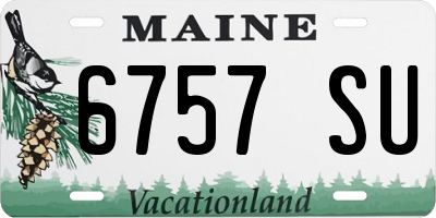 ME license plate 6757SU