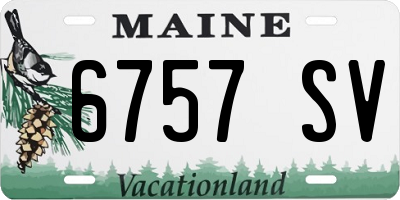 ME license plate 6757SV