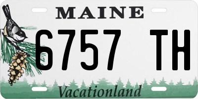 ME license plate 6757TH