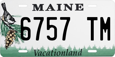 ME license plate 6757TM