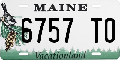 ME license plate 6757TO